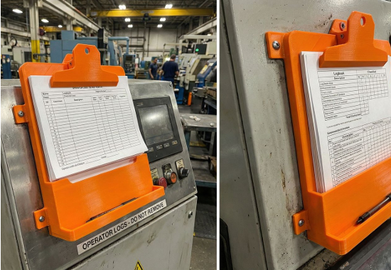 Integrated Machine Logbook Holder
